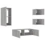 Wall-mounted TV furniture with 4 Sonoma gray LED lights. by , TV Furniture - Ref: Foro24-3216886, Price: 173,02 €, Discount: %