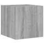 Wall-mounted TV furniture with 4 Sonoma gray LED lights. by , TV Furniture - Ref: Foro24-3216886, Price: 173,02 €, Discount: %