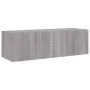 Wall-mounted TV furniture with 4 Sonoma gray LED lights. by , TV Furniture - Ref: Foro24-3216886, Price: 173,02 €, Discount: %