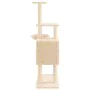 Cat scratcher with cream sisal posts 131 cm by , Cat furniture - Ref: Foro24-172127, Price: 60,96 €, Discount: %