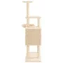 Katzenkratzbaum mit cremefarbenen Sisalstangen 131 cm von , Katzenmöbel - Ref: Foro24-172127, Preis: 60,96 €, Rabatt: %
