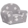 Kinder-Schlafsofa aus weichem hellgrauem Plüsch mit Sternen von , Baby- und Kleinkindmöbel - Ref: Foro24-356992, Preis: 49,42...