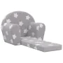 Kinder-Schlafsofa aus weichem hellgrauem Plüsch mit Sternen von , Baby- und Kleinkindmöbel - Ref: Foro24-356992, Preis: 49,42...