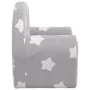 Kinder-Schlafsofa aus weichem hellgrauem Plüsch mit Sternen von , Baby- und Kleinkindmöbel - Ref: Foro24-356992, Preis: 49,42...