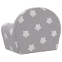 Kinder-Schlafsofa aus weichem hellgrauem Plüsch mit Sternen von , Baby- und Kleinkindmöbel - Ref: Foro24-356992, Preis: 49,42...
