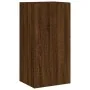 TV wall unit with LED lights, 5 pieces, engineered wood, brown oak. by , TV Furniture - Ref: Foro24-3216831, Price: 182,73 €,...