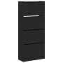 Shoe cabinet with 4 foldable drawers black 80x34x187.5 cm by , Shoe racks and shoe organizers - Ref: Foro24-3214379, Price: 1...