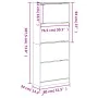 Shoe cabinet with 4 foldable drawers black 80x34x187.5 cm by , Shoe racks and shoe organizers - Ref: Foro24-3214379, Price: 1...