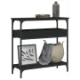 Console table with black engineered wood shelf 75x29x75 cm by , Side tables - Ref: Foro24-837712, Price: 49,31 €, Discount: %