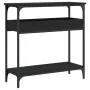 Console table with black engineered wood shelf 75x29x75 cm by , Side tables - Ref: Foro24-837712, Price: 49,31 €, Discount: %