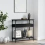 Console table with black engineered wood shelf 75x29x75 cm by , Side tables - Ref: Foro24-837712, Price: 49,31 €, Discount: %
