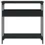 Mesa consola con estante madera ingeniería negra 75x29x75 cm de , Mesas auxiliares - Ref: Foro24-837712, Precio: 49,28 €, Des...