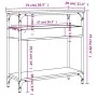 Mesa consola con estante madera ingeniería negra 75x29x75 cm de , Mesas auxiliares - Ref: Foro24-837712, Precio: 49,28 €, Des...