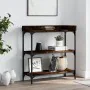 Console table with smoked oak shelves 75x30x80 cm by , Side tables - Ref: Foro24-837814, Price: 51,51 €, Discount: %