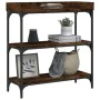 Console table with smoked oak shelves 75x30x80 cm by , Side tables - Ref: Foro24-837814, Price: 51,51 €, Discount: %