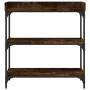 Console table with smoked oak shelves 75x30x80 cm by , Side tables - Ref: Foro24-837814, Price: 51,51 €, Discount: %