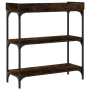 Console table with smoked oak shelves 75x30x80 cm by , Side tables - Ref: Foro24-837814, Price: 51,51 €, Discount: %