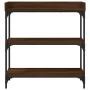 Console table with brown oak shelves 75x30x80 cm by , Side tables - Ref: Foro24-837816, Price: 47,23 €, Discount: %