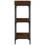 Console table with brown oak shelves 75x30x80 cm by , Side tables - Ref: Foro24-837816, Price: 47,23 €, Discount: %
