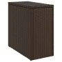 Garden side table with glass top, brown PE rattan, 58x27.5x55 cm by , Garden tables - Ref: Foro24-366214, Price: 51,12 €, Dis...