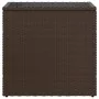 Garden side table with glass top, brown PE rattan, 58x27.5x55 cm by , Garden tables - Ref: Foro24-366214, Price: 51,12 €, Dis...