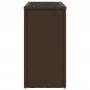 Garden side table with glass top, brown PE rattan, 58x27.5x55 cm by , Garden tables - Ref: Foro24-366214, Price: 51,12 €, Dis...