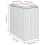 Beistelltisch für den Garten mit Glasplatte aus braunem PE-Rattan, 58x27,5x55 cm. von , Gartentische - Ref: Foro24-366214, Pr...