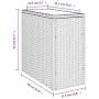 Garden side table with glass top, brown PE rattan, 58x27.5x55 cm by , Garden tables - Ref: Foro24-366214, Price: 51,12 €, Dis...