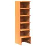 Solid pine wood shoe cabinet in brown wax finish 28x30x104 cm by , Shoe racks and shoe organizers - Ref: Foro24-837390, Price...