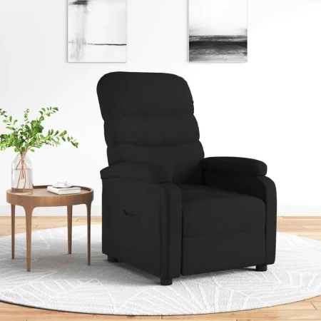 Sillón reclinable de tela negro de , Sillones - Ref: Foro24-344892, Precio: 174,22 €, Descuento: %
