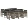 Garden dining set 9 pieces and gray synthetic rattan cushions by , Garden sets - Ref: Foro24-3210920, Price: 694,90 €, Discou...