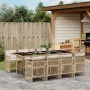 Set comedor de jardín 9 pzas con cojines ratán sintético beige de , Conjuntos de jardín - Ref: Foro24-3210922, Precio: 621,29...