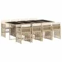9-piece garden dining set with beige synthetic rattan cushions by , Garden sets - Ref: Foro24-3210922, Price: 621,29 €, Disco...