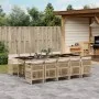 Set comedor de jardín 11 pzas con cojines ratán sintético beige de , Conjuntos de jardín - Ref: Foro24-3210934, Precio: 829,2...