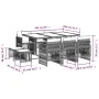 Set comedor de jardín 11 pzas y cojines ratán sintético marrón de , Conjuntos de jardín - Ref: Foro24-3210969, Precio: 558,08...
