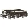 Set muebles de jardín 13 pzas y cojines ratán sintético marrón de , Conjuntos de jardín - Ref: Foro24-3210981, Precio: 772,28...