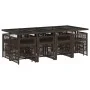 Set muebles de jardín 13 pzas y cojines ratán sintético marrón de , Conjuntos de jardín - Ref: Foro24-3210981, Precio: 772,28...