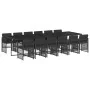 Garden dining set with 13-piece black synthetic rattan cushions by , Garden sets - Ref: Foro24-3210943, Price: 971,28 €, Disc...