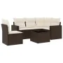 Set of 6 garden sofas and brown synthetic rattan cushions by , Garden sets - Ref: Foro24-3218973, Price: 403,45 €, Discount: %