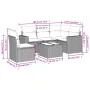 Set aus 6-teiligen Gartensofas und Kissen aus braunem Kunststoff-Rattan. von , Gartensets - Ref: Foro24-3218973, Preis: 389,7...