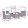 Set of 6 garden sofas and brown synthetic rattan cushions by , Garden sets - Ref: Foro24-3218973, Price: 403,45 €, Discount: %