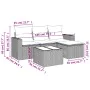 5-piece garden dining set with brown synthetic rattan cushions. by , Modular outdoor sofas - Ref: Foro24-3251220, Price: 322,...