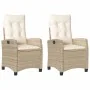 Garten-Liegestühle mit beigen Kissen, 2 Stück, aus PE-Rattan. von , Gartenstühle - Ref: Foro24-365220, Preis: 251,26 €, Rabat...