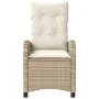 Garten-Liegestühle mit beigen Kissen, 2 Stück, aus PE-Rattan. von , Gartenstühle - Ref: Foro24-365220, Preis: 251,26 €, Rabat...