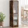 Aparador con puertas de vidrio roble ahumado 35x37x142 cm by , Sideboards - Ref: Foro24-836438, Price: 92,99 €, Discount: %
