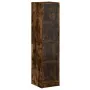 Aparador con puertas de vidrio roble ahumado 35x37x142 cm by , Sideboards - Ref: Foro24-836438, Price: 92,99 €, Discount: %