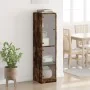 Aparador con puertas de vidrio roble ahumado 35x37x142 cm by , Sideboards - Ref: Foro24-836438, Price: 92,99 €, Discount: %