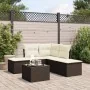 Set sofás de jardín 6 piezas y cojines ratán sintético marrón by , Garden sets - Ref: Foro24-3217733, Price: 340,47 €, Discou...