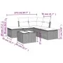 Set sofás de jardín 6 piezas y cojines ratán sintético marrón by , Garden sets - Ref: Foro24-3217733, Price: 340,47 €, Discou...