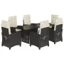 Set de comedor de jardín 7 pzas y cojines ratán sintético negro by , Garden sets - Ref: Foro24-3212680, Price: 881,52 €, Disc...